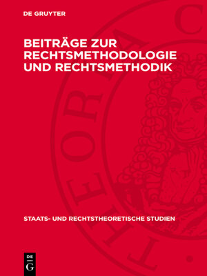 cover image of Beiträge zur Rechtsmethodologie und Rechtsmethodik
